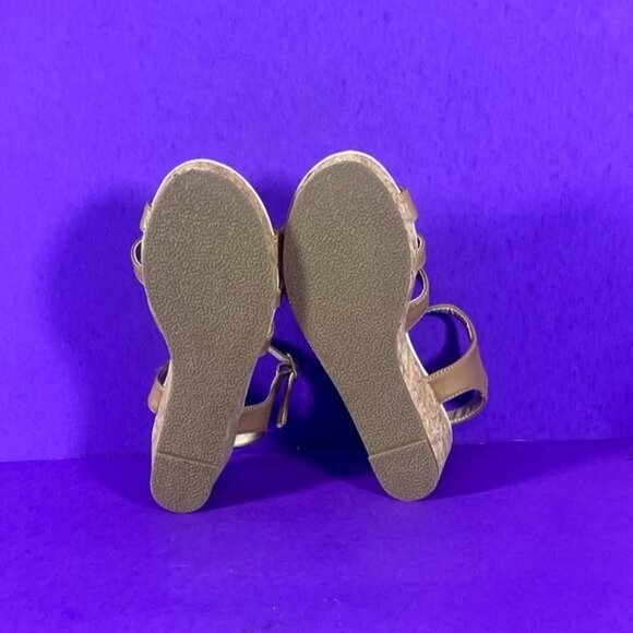 Nordstroms Rack Girl's Tan Natural Jackie Wedge Sandal Shoe‎ Size 13-NEW - Picture 6 of 7